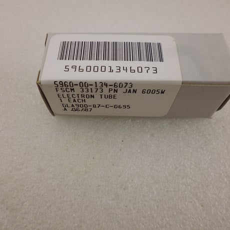 新品 長期保管品 真空管 JAN-6005W GE製  ( ZHW-TUBE-042)