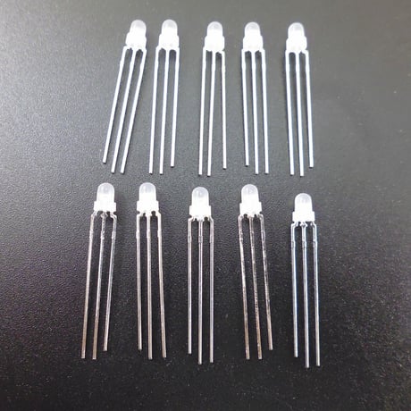 3mm 赤/緑2色LEDカソードコモン 10pcsセット ( ZHW-ETC-476 )