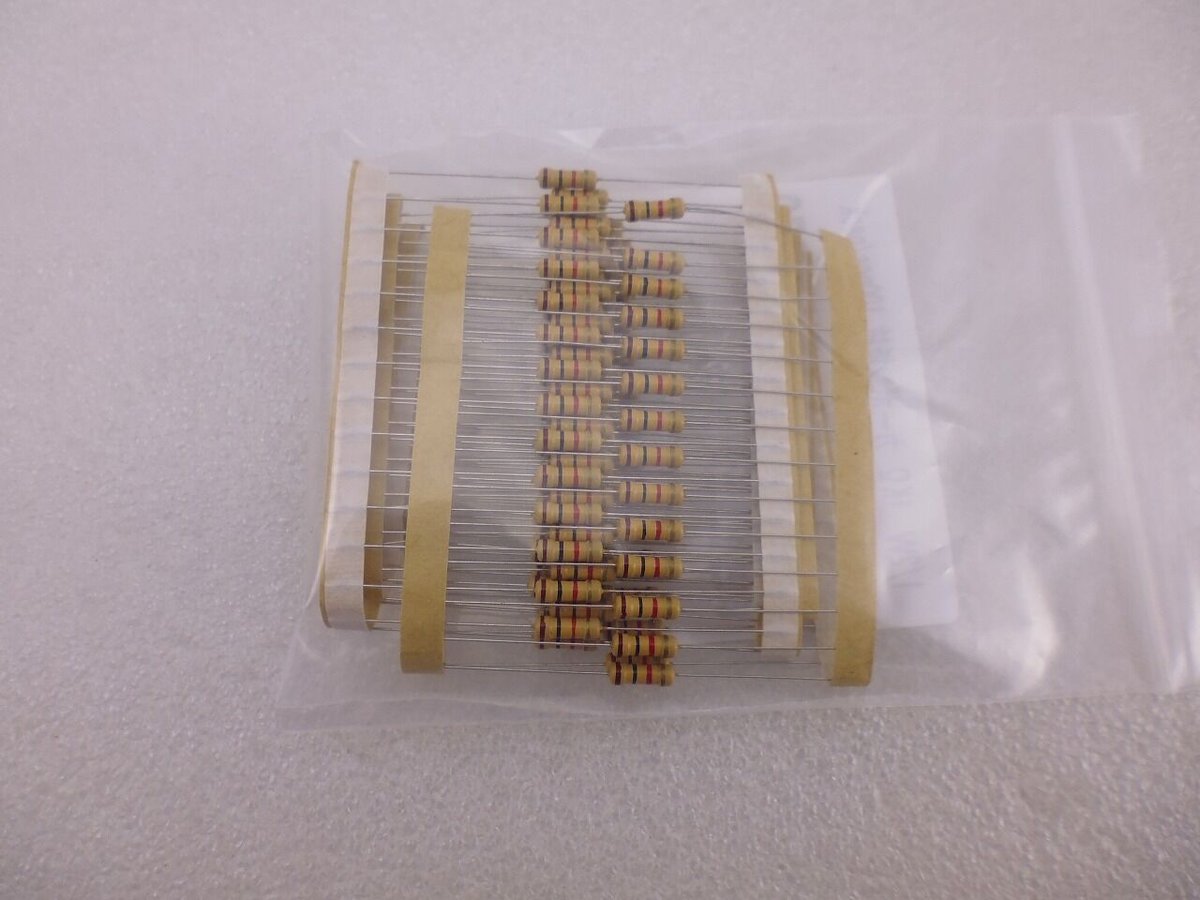 100本セット 1KΩ - 1/2W 炭素被膜 ( カーボン )抵抗 ( ZHW-670 )