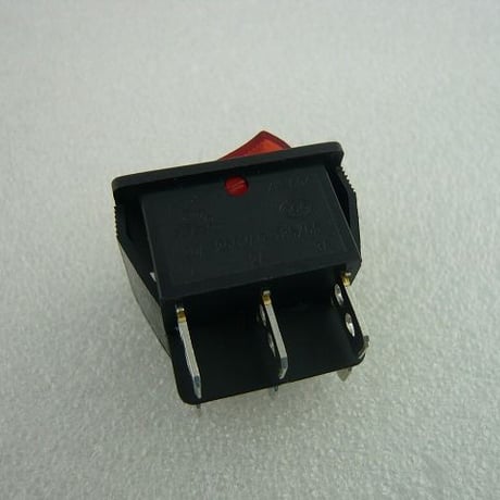 5個セット XW-604-R 角型ロッカースイッチ 赤 ネオン管付  ( ZHW-843 )