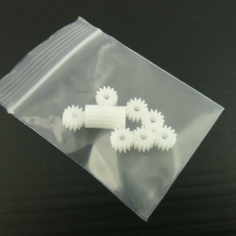 10個セット  モジュール 0.5  /  歯数14 ピニオン 軸径Φ2.5  ( ZHW-TOY-009 )