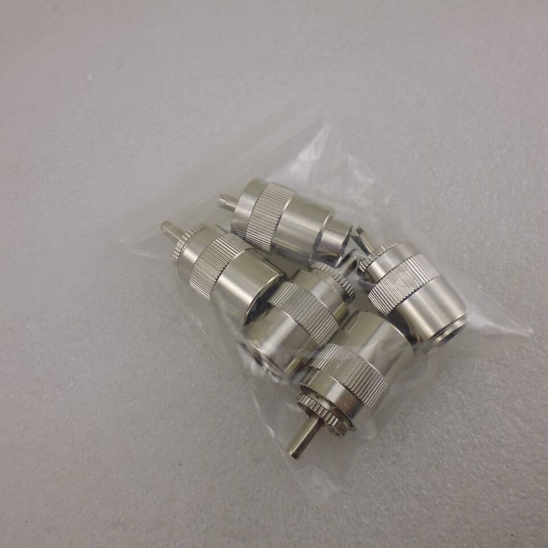 5個セット 8D-FB / 8D-2V用 UHF型 同軸コネクタプラグ（オス） ( ZHW