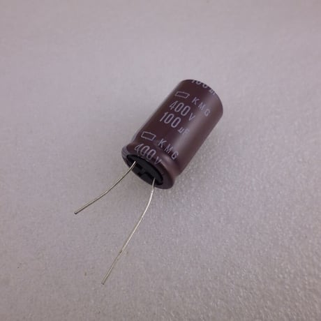 100μF / 400V 立形電解コンデンサ  日本ケミコン製   ( ZHW-740 )