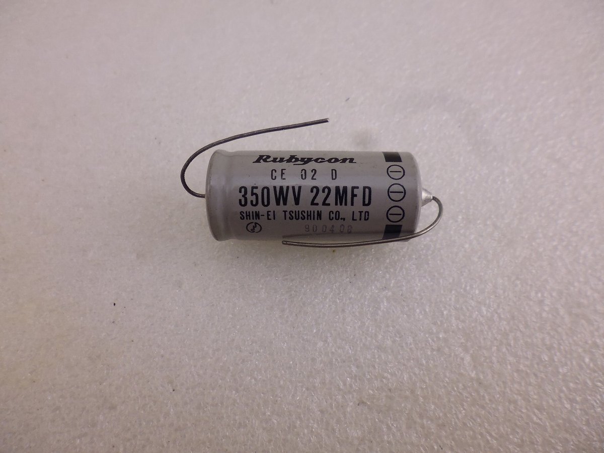 4個セット チューブラ電解コンデンサ 22uF- 315V RUBYCON ( ZHW-E