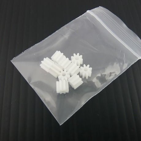 10個セット  モジュール 0.6  /  歯数8 ピニオン 軸径：Φ2.0  ( ZHW-TOY-015 )