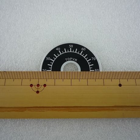2枚セット  Φ40 可変抵抗器（ボリュ-ム）用銘板  ( ZHW-469 )