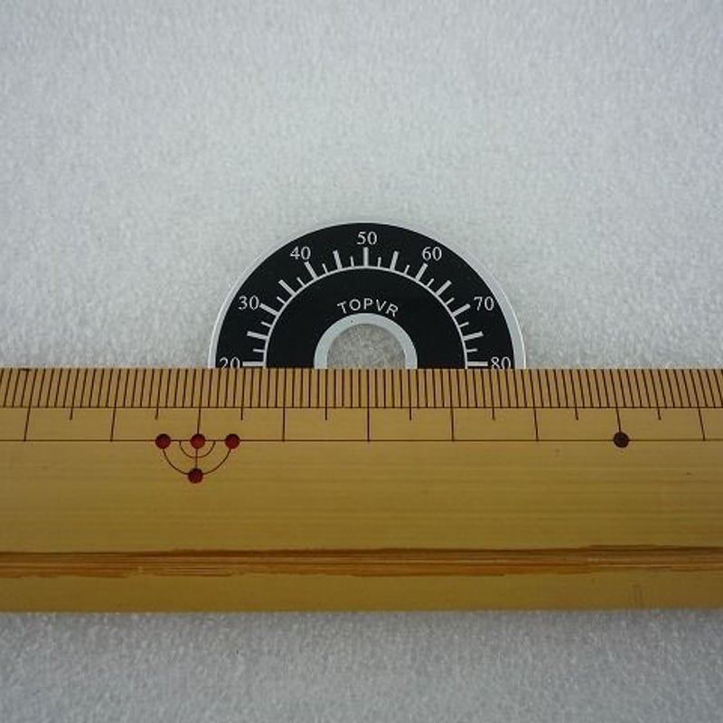 2枚セット Φ40 可変抵抗器（ボリュ-ム）用銘板 ( ZHW-469 ) | 高品質低