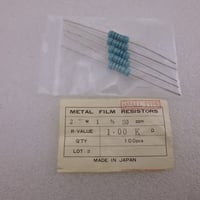5本セット  1KΩ - 2W  金属被膜抵抗  日本製 ( ZHW-686 )