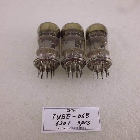 3本組 真空管 6201 メーカー不明 NHKロゴ有り 中古 青箱  ( ZHW-TUBE-068 )
