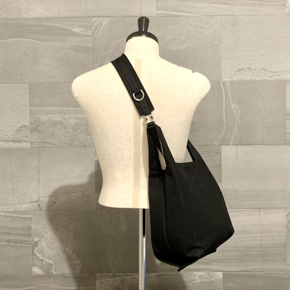 ARUMO 2Way エコバッグ / ワックスブラックキャンバス (M) | ARUMO