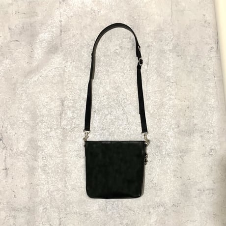 ARUMO  レザーショルダーバッグD + レザーストラップN / ブラック