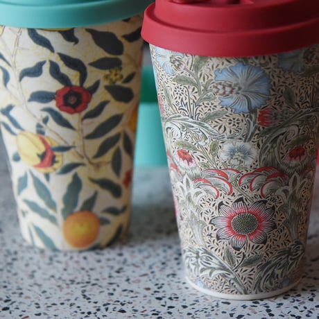 ecoffee cup 400ml エコーヒーカップ ウィリアムモリス コーヒー タンブラー サスティナブル テイクアウトカップ マイタンブラー マイカップ バンブー 竹 コップ ギフト プレゼント