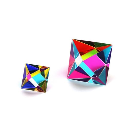 CMY Cubes The Aether【Original】 CMYキューブ エーテル オリジナル アクリル 正八立方体 オブジェ 置物 プリズム インテリア雑貨 シアン マゼンダ イエロー 三原色