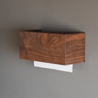 ペーパータオルホルダー Paper Towel Dispenser 天然木 ウォールナット ミニ 木製 木目 小判 壁掛け ペーパータオル ケース ディスペンサー トイレ 洗面 業務用 おしゃれ
