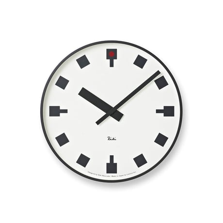 日比谷の時計【WR12-03】日比谷の時計 【WR12-04】 RIKI CLOCK 渡辺 力 レムノス Lemnos 掛け時計 ブラック 黒 デザイナー シンプル ギフト プレゼント 新築祝い