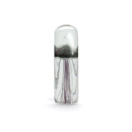 Jellyfish Paper Weight【Tall/Purple】ジェリーフィッシュ ペーパー ウェイト ガラス オブジェ 置物 くらげ ハンドメイド クラゲ  飾り 重し 文鎮 海月 気泡