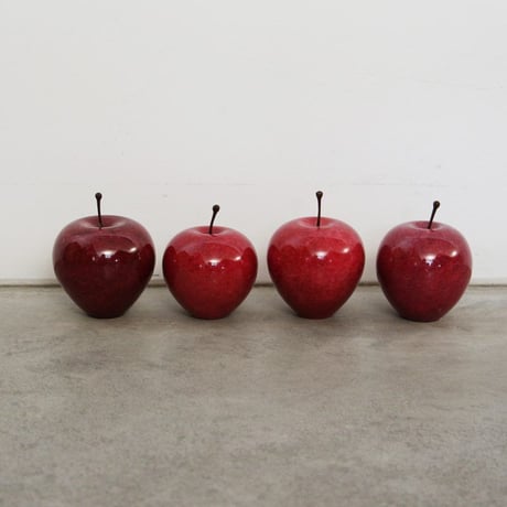 Marble Apple【Red】Ｌサイズ マーブルアップル L ラージ 赤 天然大理石 オブジェ 置物 ペーパーウェイト りんご インテリア雑貨 ディスプレイ ギフト プレゼント おしゃれ