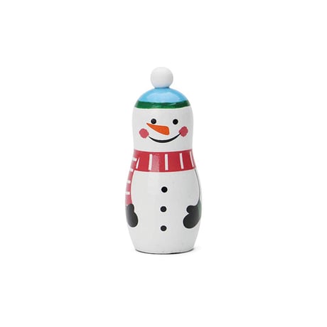 Snowman Family スノーマンファミリー マトリョーシカ インテリア 雪だるま 置物 オブジェ 人形 木のおもちゃ クリスマス 冬 ハンドペイント 雑貨 ギフト プレゼント 入れ子