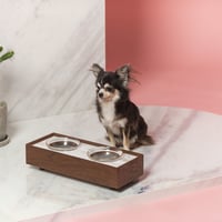 BELINDA フードスタンド ペット家具 天然木 ペットフード フードボウル お皿 プレート ウォーターボウル ペット用品 犬 小型犬 猫 ねこ おしゃれ インテリア 高級感 上質 国産