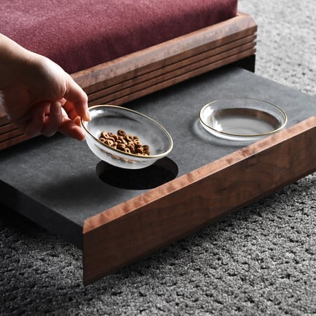 LUSSO ベッド オーク材 ペット家具 天然木 ペットベッド ペットクッション ペット用品 犬 猫 ねこ くつろぎスペース 寝心地抜群 犬用ベッド おしゃれ 犬のベッド ペットソファ