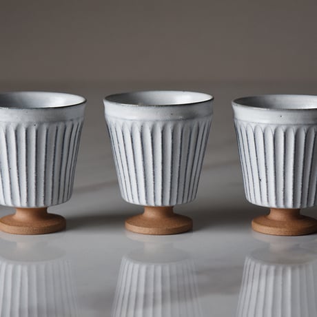 丹波焼 雅峰窯 ゴブレット ホワイト｜Tamba Pottery gahougama goblet 日本六古窯 丹波立杭焼 器 コップ カップ 湯呑み 陶器 焼物 窯元 ギフト プレゼント 結婚祝い