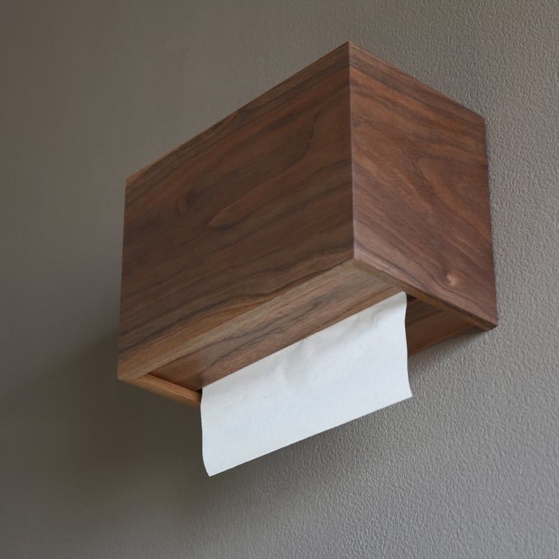 ペーパータオルホルダー Paper Towel Dispenser 天然木 ウォールナット