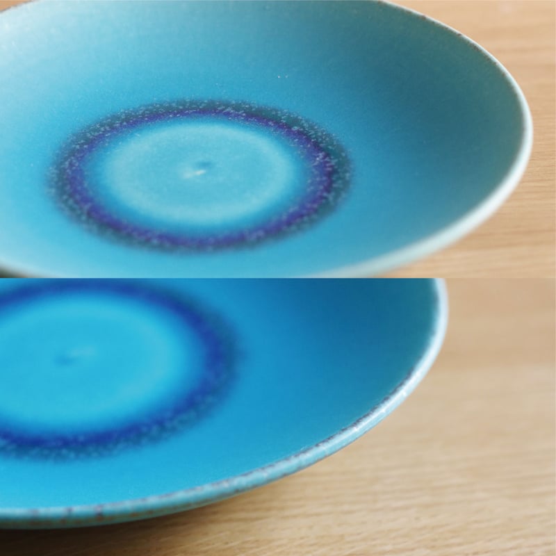 信楽焼 皿A（L）トルコブルー プレート 陶器 和食器 陶芸 釉薬 焼物