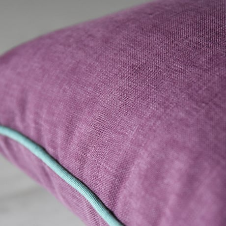 Piping Cushion rectangle  パープル パイピングクッション 55×35cm 長方形 横長クッション ロングクッション ホテルライク アクセント 背あて 腰あて
