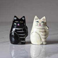 インドの招き猫 - PAPER MACHE CAT DOLL - amabro アマブロ まねきねこ 置物 ハンドメイド インド雑貨 オブジェ 縁起物 インテリア雑貨