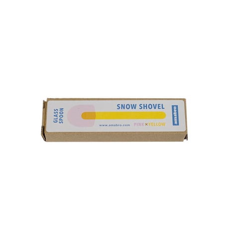 SNOW SHOVEL amabro アマブロ スノーシャベル ミルクガラス デザートスプーン ミニスプーン 耐熱ガラス スプーン アイス かき氷 食器 ツートーン カトラリー ギフト プレゼント