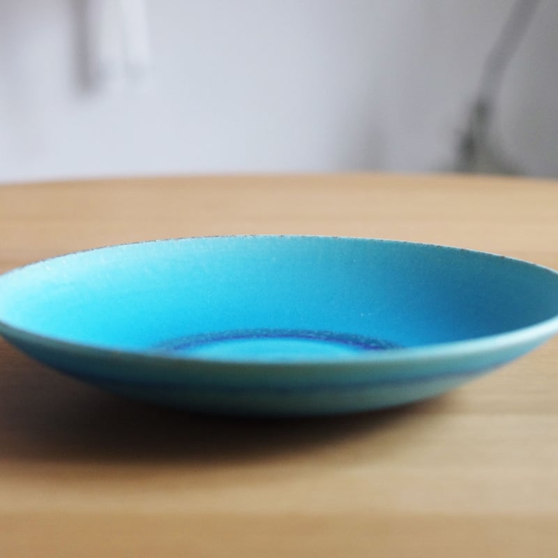 信楽焼 皿A（L）トルコブルー プレート 陶器 和食器 陶芸 釉薬 焼物