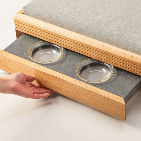 LUSSO ベッド オーク材 ペット家具 天然木 ペットベッド ペットクッション ペット用品 犬 猫 ねこ くつろぎスペース 寝心地抜群 犬用ベッド おしゃれ 犬のベッド ペットソファ