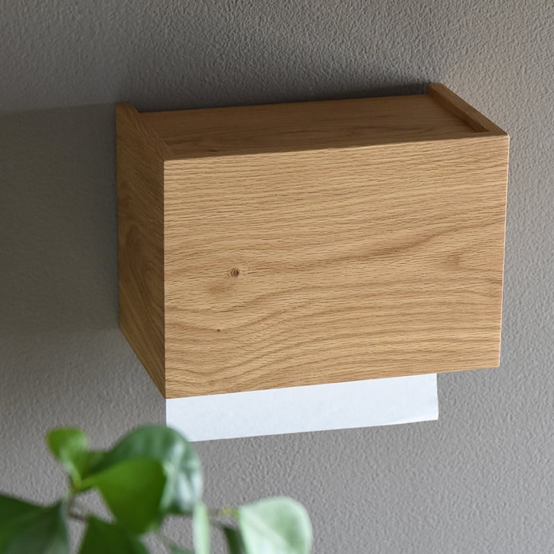 ペーパータオルホルダー Paper Towel Dispenser 天然木 オーク 木製
