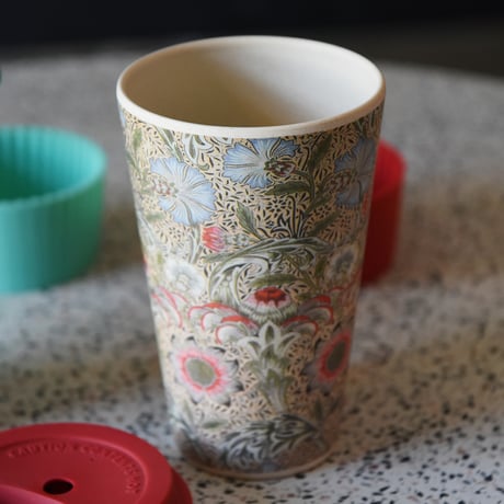 ecoffee cup 400ml エコーヒーカップ ウィリアムモリス コーヒー タンブラー サスティナブル テイクアウトカップ マイタンブラー マイカップ バンブー 竹 コップ ギフト プレゼント