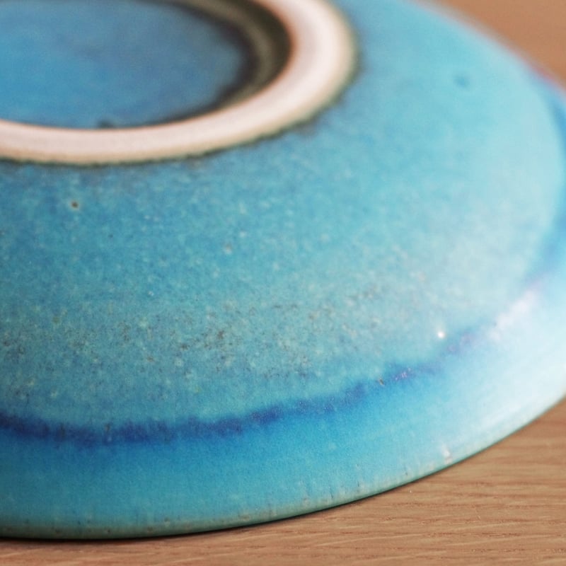 信楽焼 皿A（L）トルコブルー プレート 陶器 和食器 陶芸 釉薬 焼物