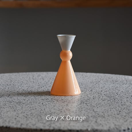 MINI VASE -TWO TONE- amabro アマブロ ミニベース ツートーン フラワーベース 花瓶 一輪挿し ガラス オブジェ 置物 ペールカラー ディスプレイ インテリア雑貨 おしゃれ