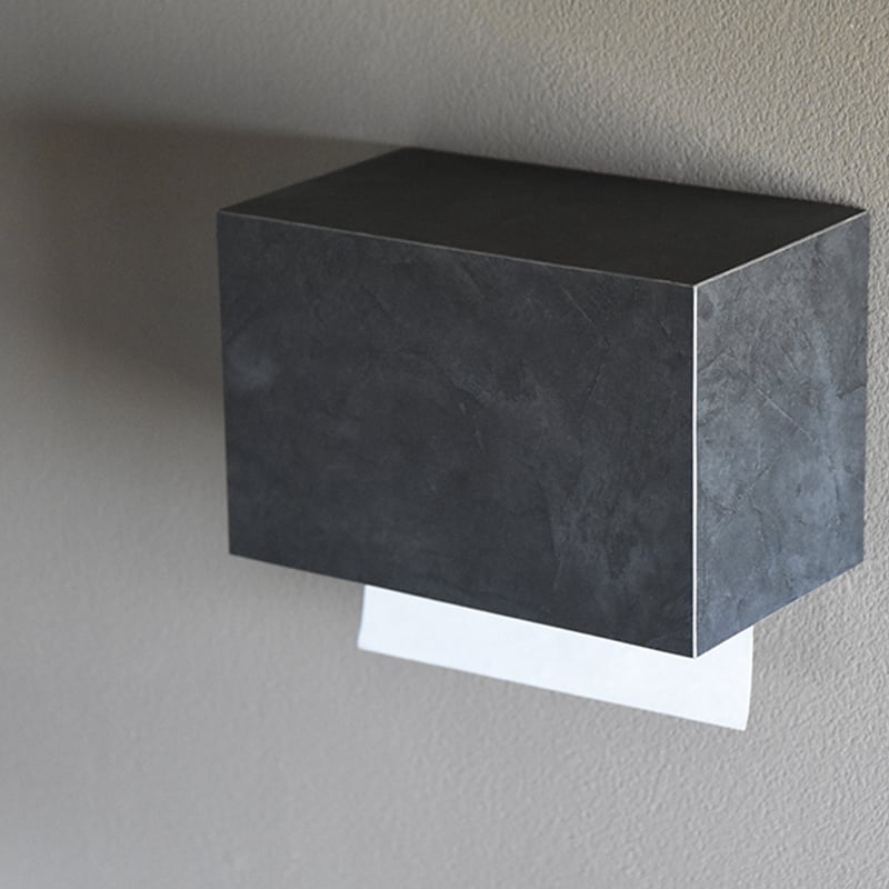 ペーパータオルホルダー　モルタル調　ブラック　モノトーン ペーパータオルホルダー Paper Towel Dispenser モルタル調 ブラック