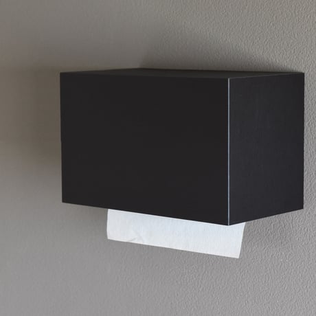 ペーパータオルホルダー Paper Towel Dispenser レザー調 ブラック 黒 小判 中判 壁掛け ペーパータオル ケース ディスペンサー トイレ 洗面所 業務用 おしゃれ 手拭き