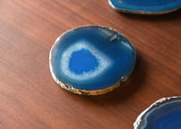 CRYSTAL COASTER【Peacock Blue】（クリスタルコースター・天然石・メノウ）