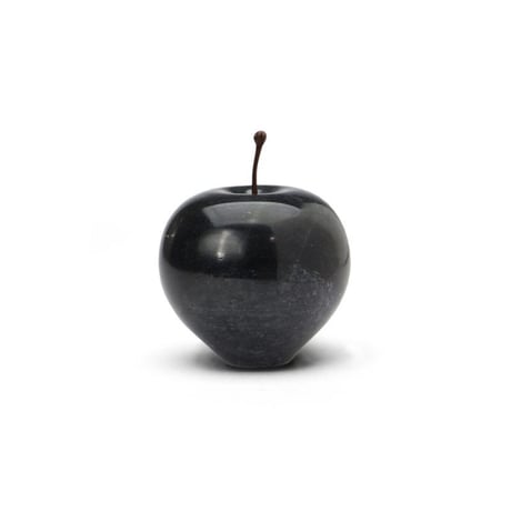 Marble Apple【Black】Ｌサイズ マーブルアップル L ラージ ブラック 黒 天然大理石 オブジェ 置物 ペーパーウェイト りんご インテリア雑貨 ディスプレイ ギフト プレゼント