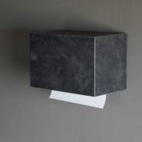 ペーパータオルホルダー Paper Towel Dispenser モルタル調 ブラック モノトーン 小判 中判 壁掛け ペーパータオル ケース ディスペンサー トイレ 洗面所 業務用 おしゃれ