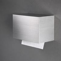 ペーパータオルホルダー Paper Towel Dispenser シルバー ヘアラインメタル調 小判 中判 壁掛け ペーパータオル ケース ディスペンサー トイレ 洗面所 業務用 おしゃれ