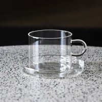 ICHENDORF MILANO PIUMA TEA CUP & SAUCER ティーカップ＆ソーサー イッケンドルフミラノ ピューマ ティーカップ ガラス食器 耐熱ガラス カフェ用品 紅茶 ギフト