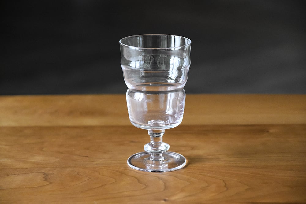 アンティークグラス　オペーク（乳白色）ツイストステム　ゴブレット　R1540ダI アンティークグラス オペーク（乳白色）ツイストステム