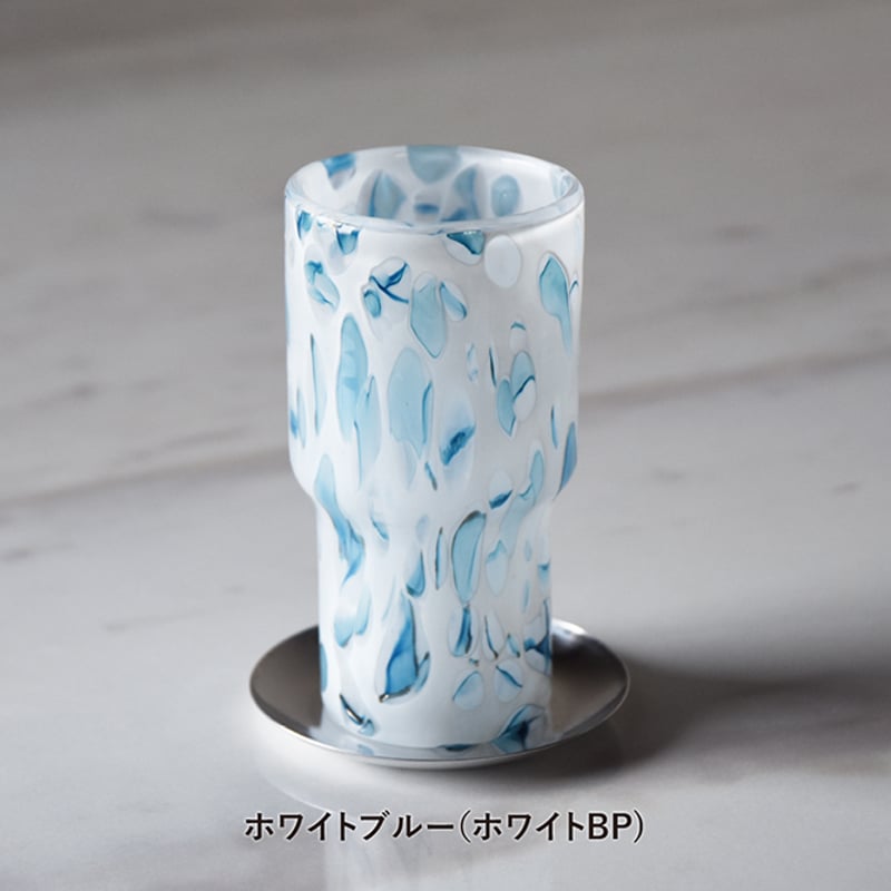 DGガラスステップロングポット＆ソーサー 植木鉢 ガラス鉢 プランター