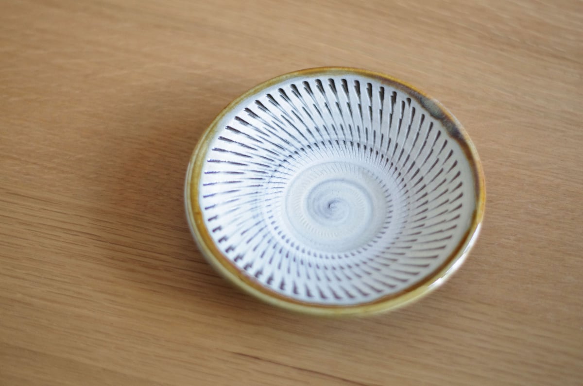 小鹿田焼 柳瀬晴夫窯 4寸皿 小皿 ミニプレート 和食器 民藝 飛び