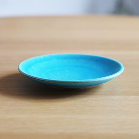 信楽焼 皿A (S）トルコブルー プレート 陶器 和食器 陶芸 釉薬 焼物 窯元 水色 青 ギフト プレゼント 結婚祝い 新築祝い