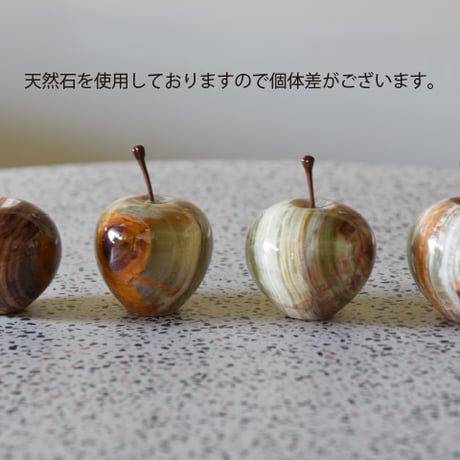 Marble Apple【Stripe】Ｓサイズ マーブルアップル S スモール ストライプ 天然大理石 オブジェ 置物 ペーパーウェイト りんご インテリア雑貨 ディスプレイ ギフト プレゼント
