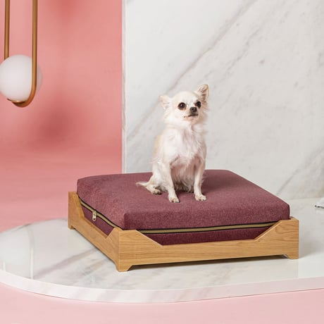 COMODO ベッド オーク材 ペット家具 天然木 ペットベッド ペットクッション ペット用品 犬 猫 ねこ くつろぎスペース 寝心地抜群 犬用ベッド おしゃれ 犬のベッド ペットソファ