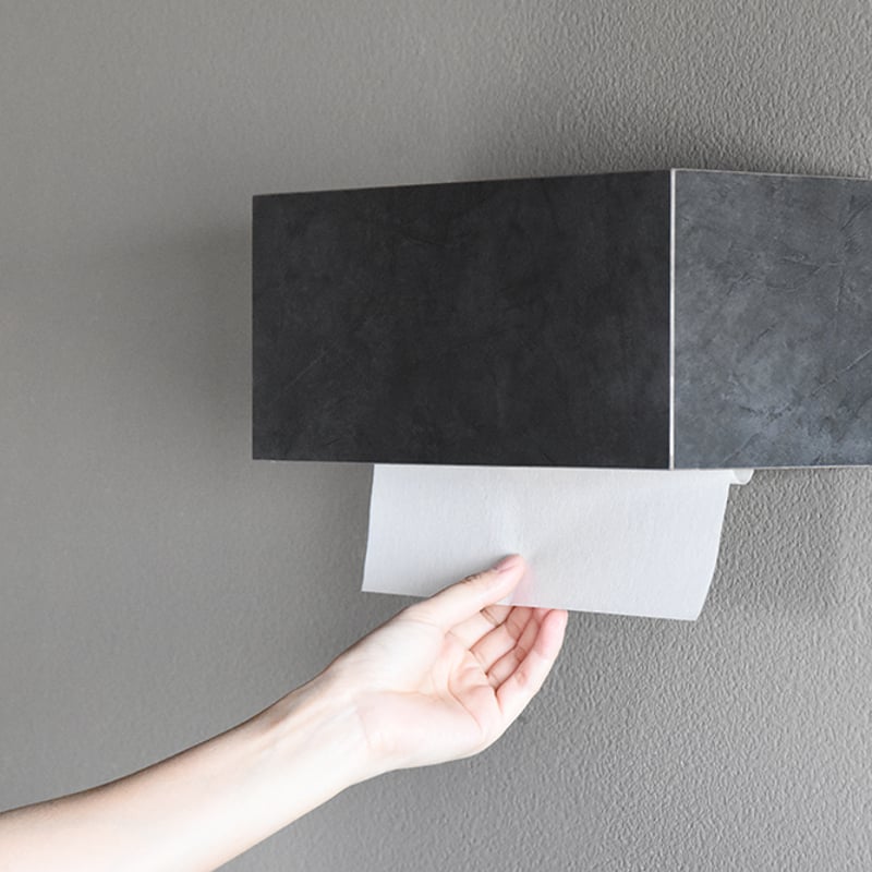 ペーパータオルホルダー Paper Towel Dispenser モルタル調 ブラック